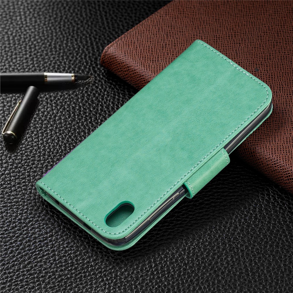Imprint Butterfly Wallet Stand PU Leather Phone Case for Xiaomi Redmi 7A - Green-8
