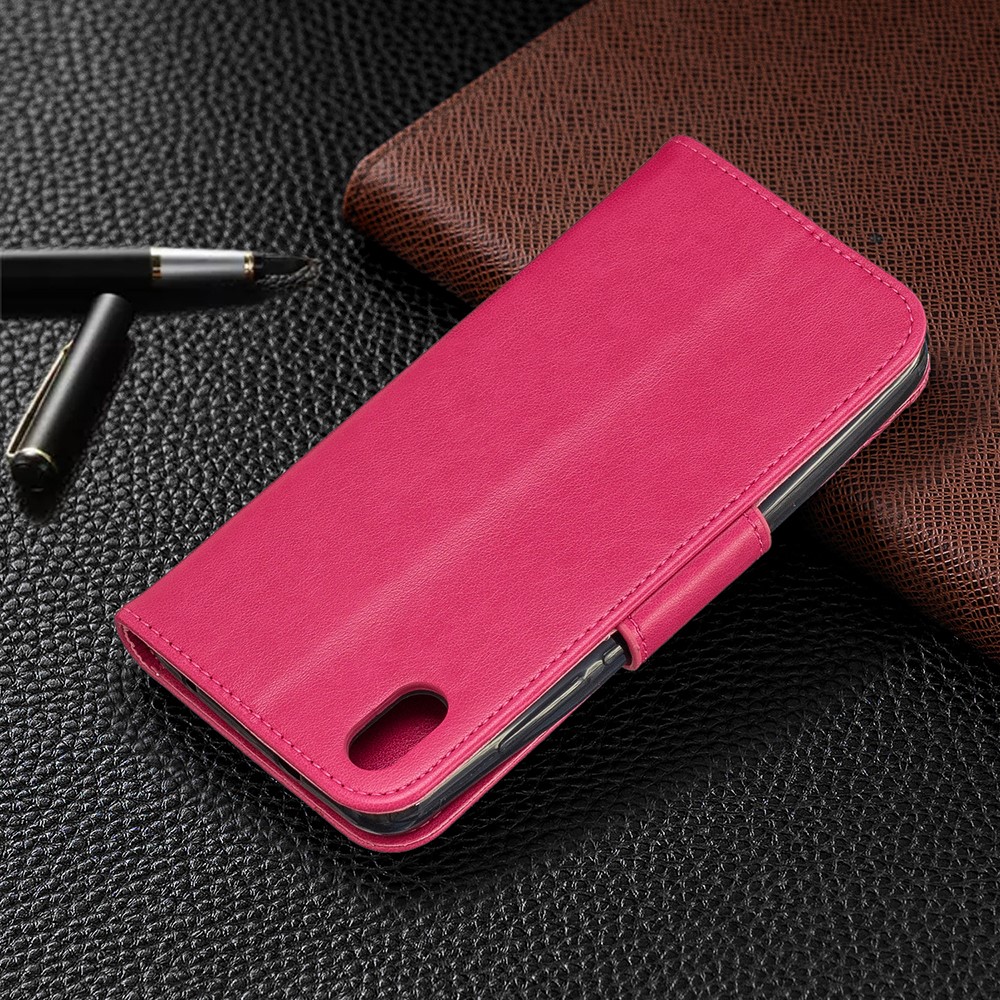 Imprint Butterfly Wallet Stand PU Leather Phone Case for Xiaomi Redmi 7A - Rose-8