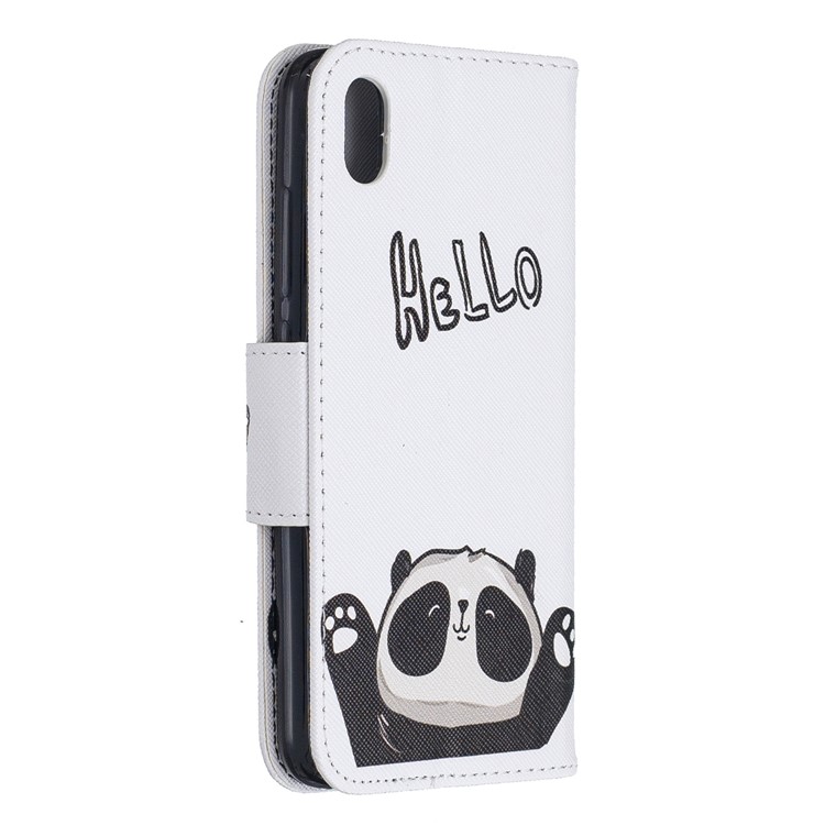Pattern Printing Leather Wallet Stand Case for Xiaomi Redmi 7A - Cute Panda-3