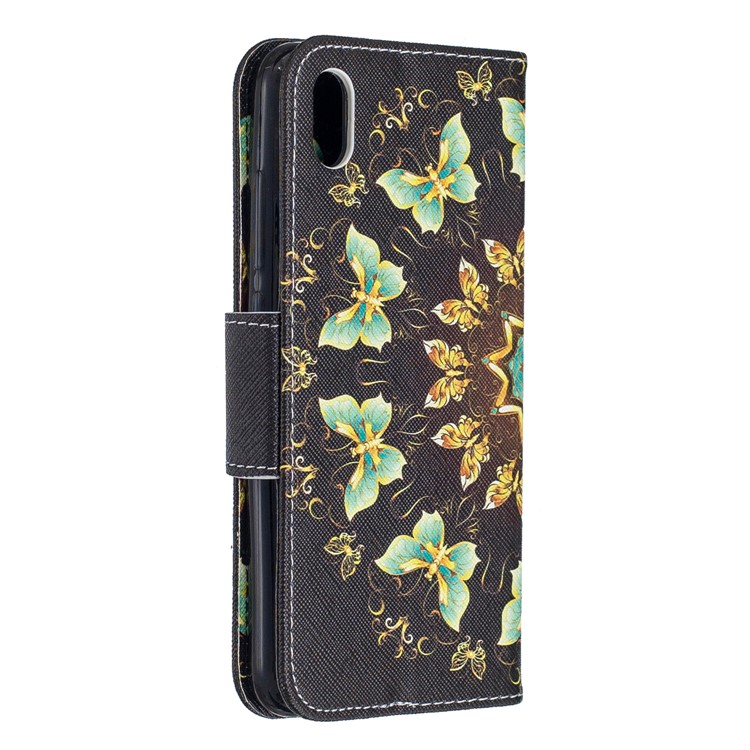 Pattern Printing Leather Wallet Stand Case for Xiaomi Redmi 7A - Colorized Butterfly-3