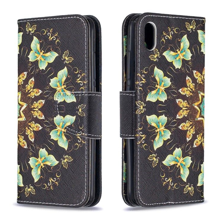 Pattern Printing Leather Wallet Stand Case for Xiaomi Redmi 7A - Colorized Butterfly-4