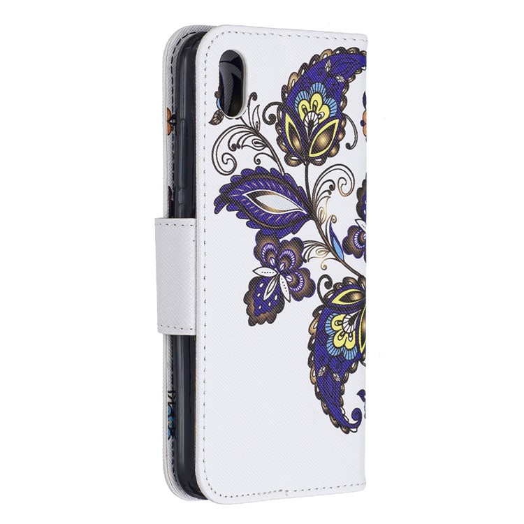 Pattern Printing Leather Wallet Stand Case for Xiaomi Redmi 7A - Butterfly Pattern-3