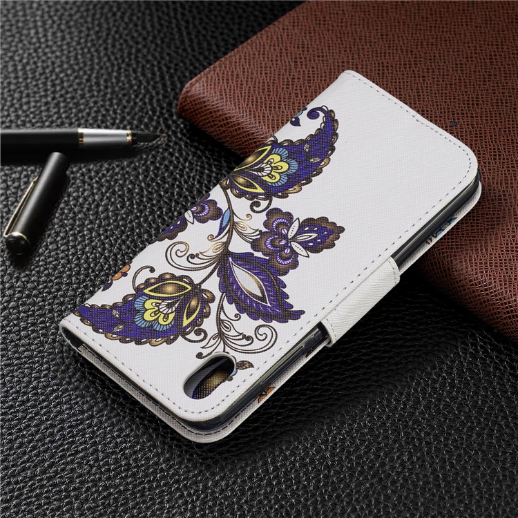 Pattern Printing Leather Wallet Stand Case for Xiaomi Redmi 7A - Butterfly Pattern-8