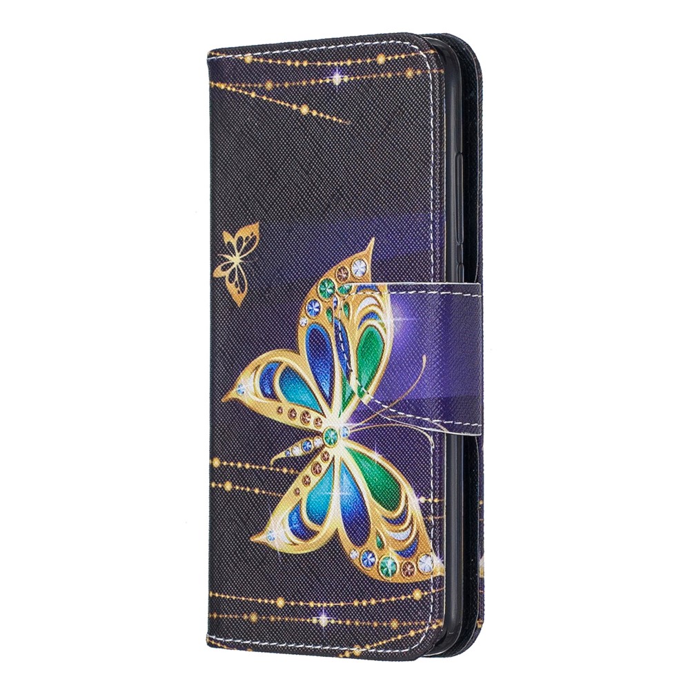 Pattern Printing Leather Wallet Case for Xiaomi Redmi 7A - Colorized Butterfly-2