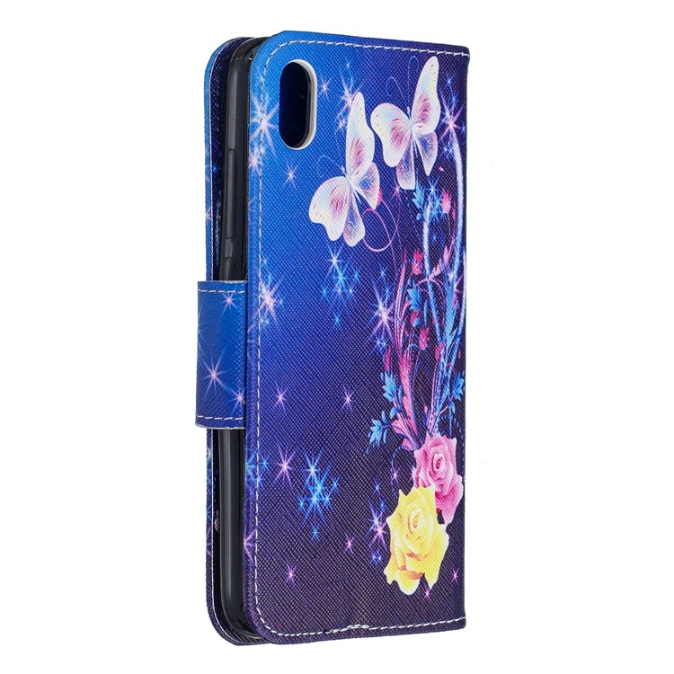 Pattern Printing Leather Wallet Case for Xiaomi Redmi 7A - Elegant Butterflies-3
