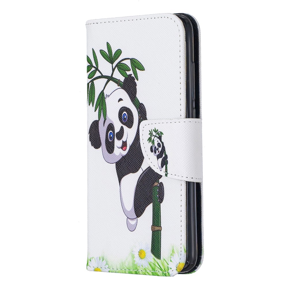 Pattern Printing Leather Wallet Case for Xiaomi Redmi 7A - Panda Pattern-2