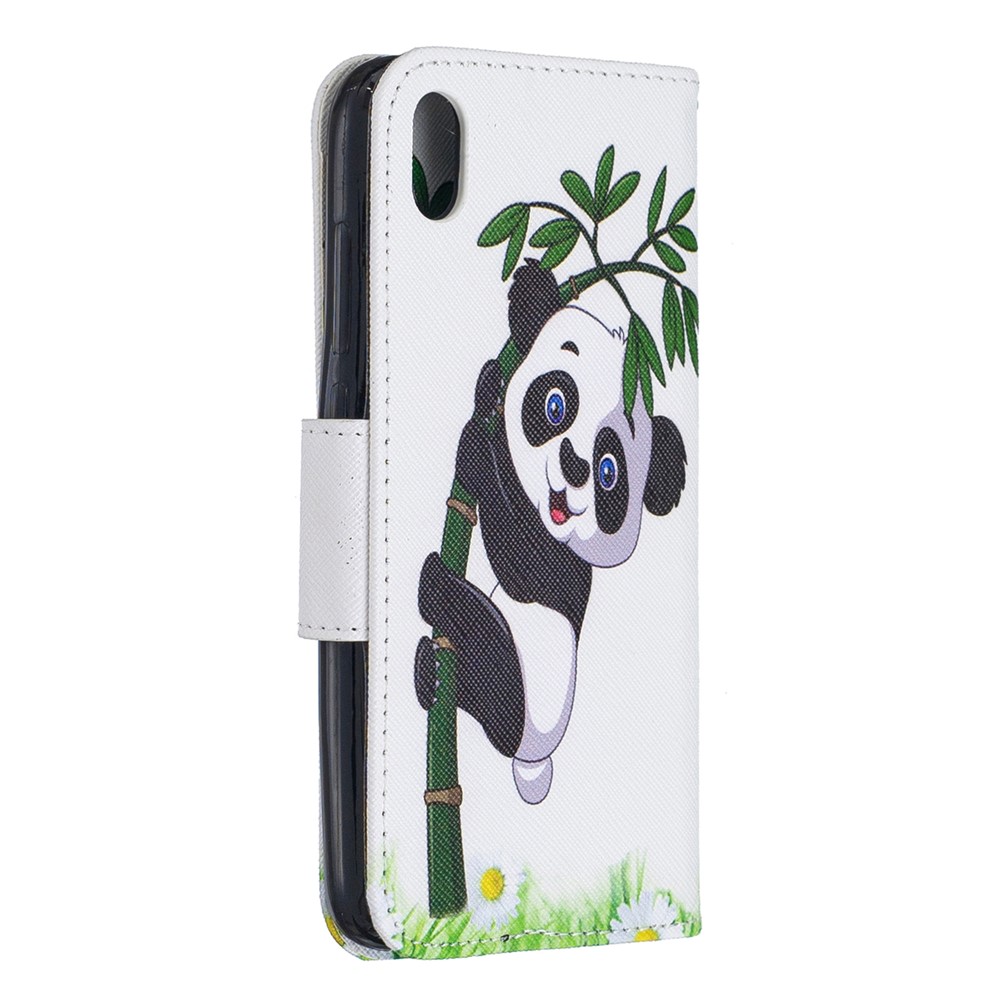 Pattern Printing Leather Wallet Case for Xiaomi Redmi 7A - Panda Pattern-3