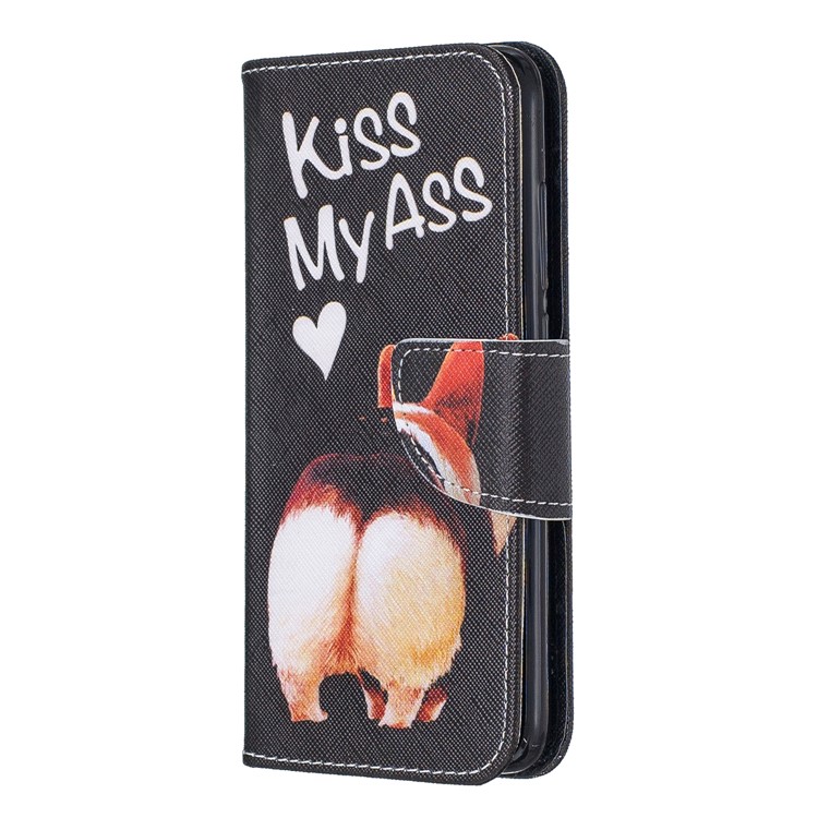 Pattern Printing Leather Wallet Case for Xiaomi Redmi 7A - Kiss My Ass-2