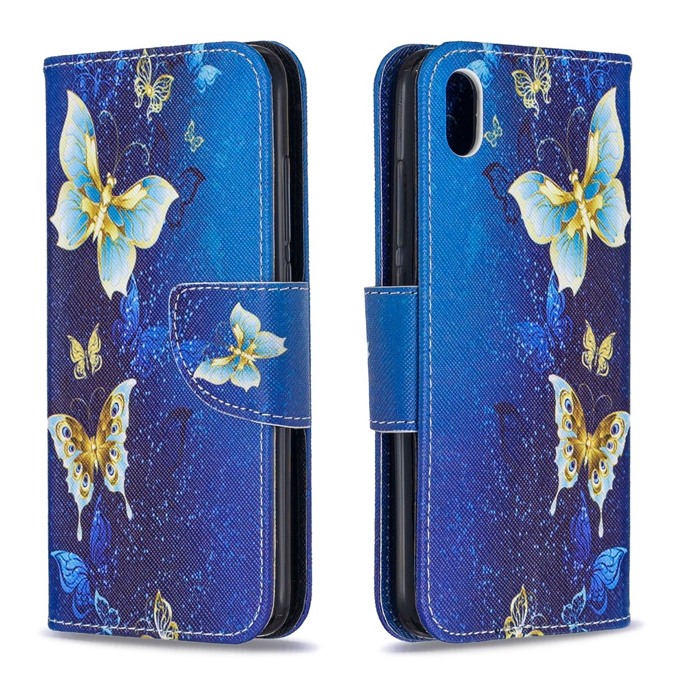 Pattern Printing Leather Wallet Case for Xiaomi Redmi 7A - Butterfly Pattern-4