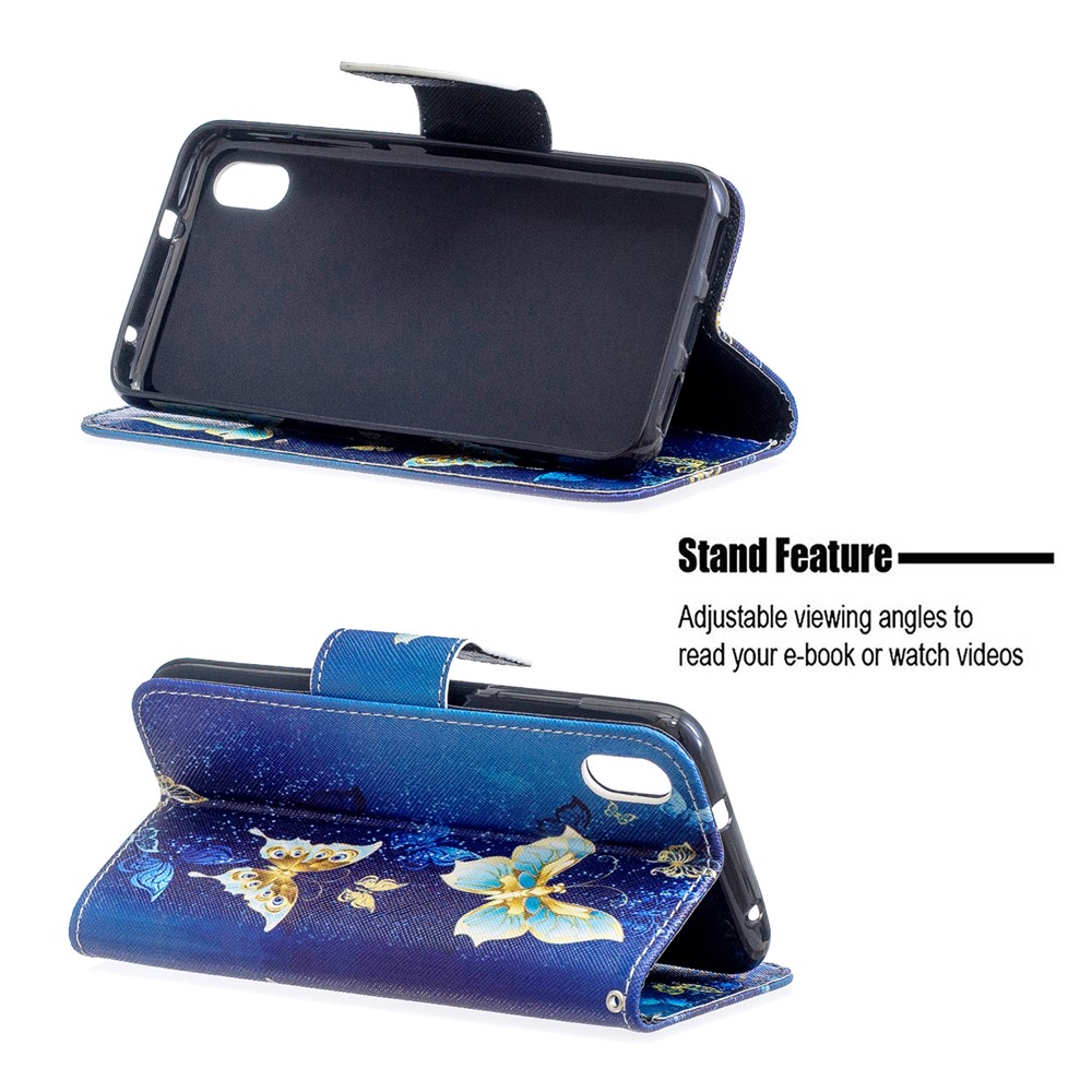 Pattern Printing Leather Wallet Case for Xiaomi Redmi 7A - Butterfly Pattern-5