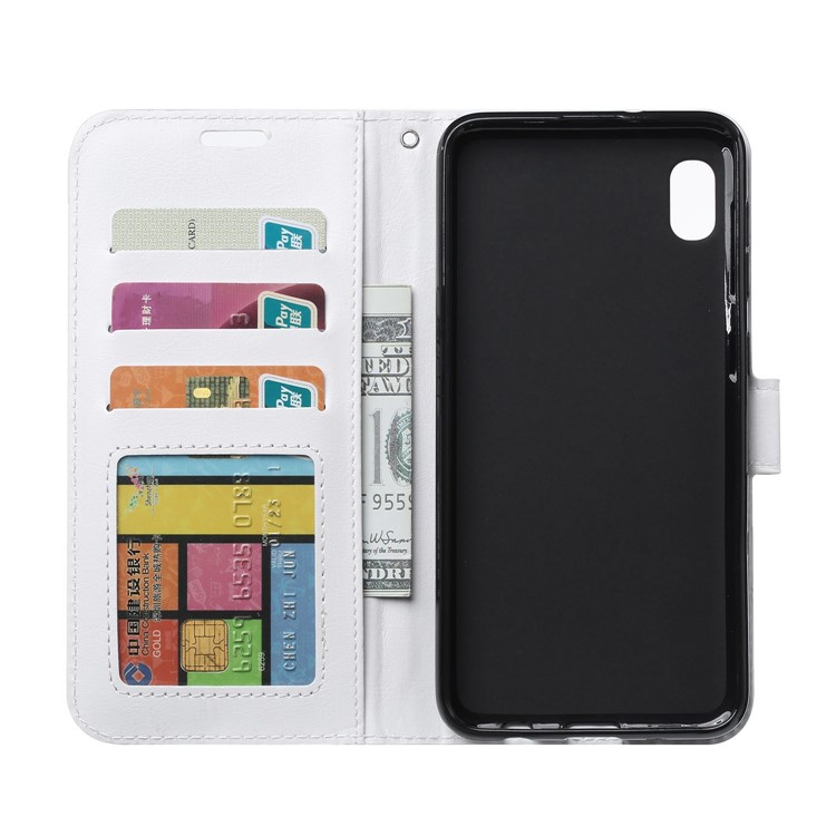 Crazy Horse Texture Wallet Leather Protection Case for Xiaomi Redmi 7A - White-4