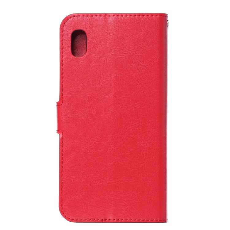 Crazy Horse Texture Wallet Leather Protection Case for Xiaomi Redmi 7A - Red-3
