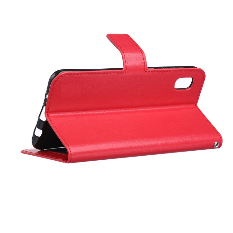 Crazy Horse Texture Wallet Leather Protection Case for Xiaomi Redmi 7A - Red-5
