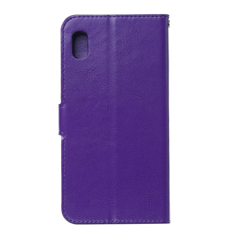 Crazy Horse Texture Wallet Leather Protection Case for Xiaomi Redmi 7A - Purple-3