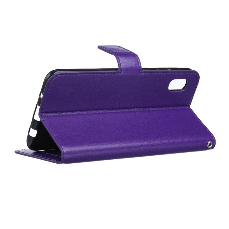 Crazy Horse Texture Wallet Leather Protection Case for Xiaomi Redmi 7A - Purple-5