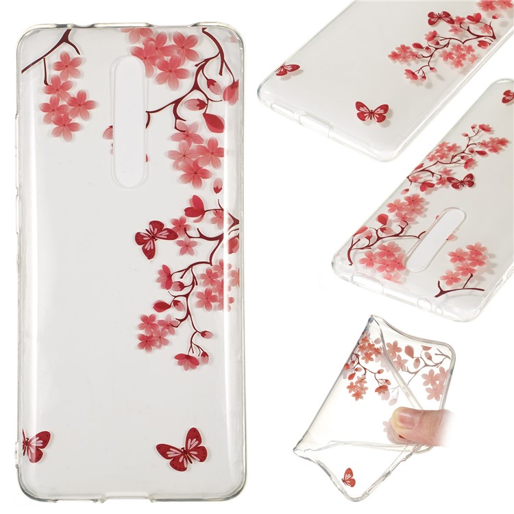 Pattern Printing IMD TPU Phone Covering Case for Xiaomi Redmi K20 / Mi 9T / K20 Pro / Mi 9T Pro - Red Flowers-1