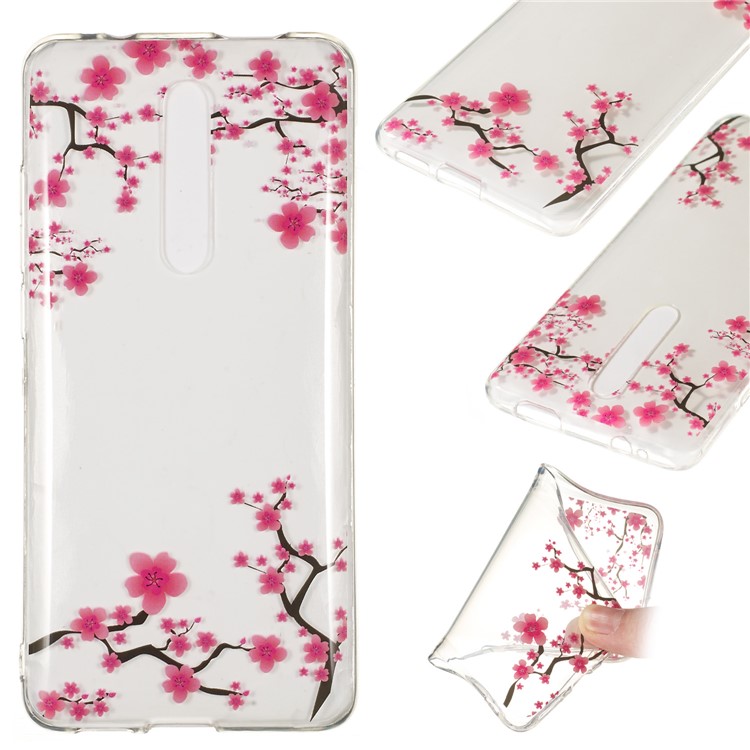 Pattern Printing IMD TPU Phone Covering Case for Xiaomi Redmi K20 / Mi 9T / K20 Pro / Mi 9T Pro - Pink Flowers-1