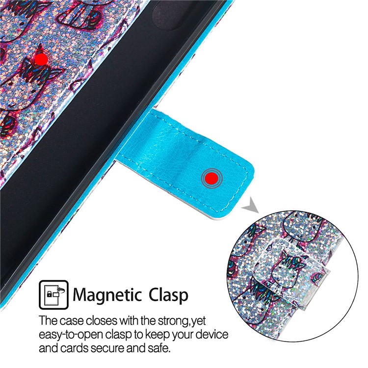 Printing Surface Glitter Sequins Leather Wallet Phone Cover for Xiaomi Redmi 7A - Unicrons-10