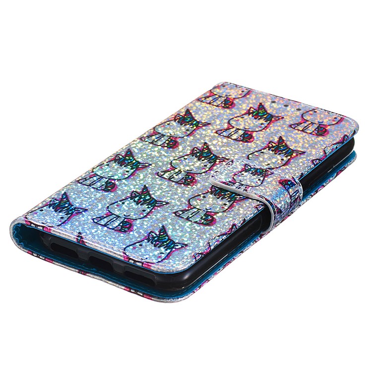 Printing Surface Glitter Sequins Leather Wallet Phone Cover for Xiaomi Redmi 7A - Unicrons-7