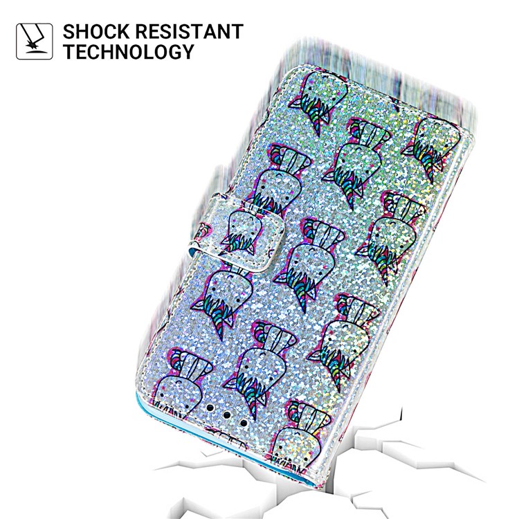 Printing Surface Glitter Sequins Leather Wallet Phone Cover for Xiaomi Redmi 7A - Unicrons-9