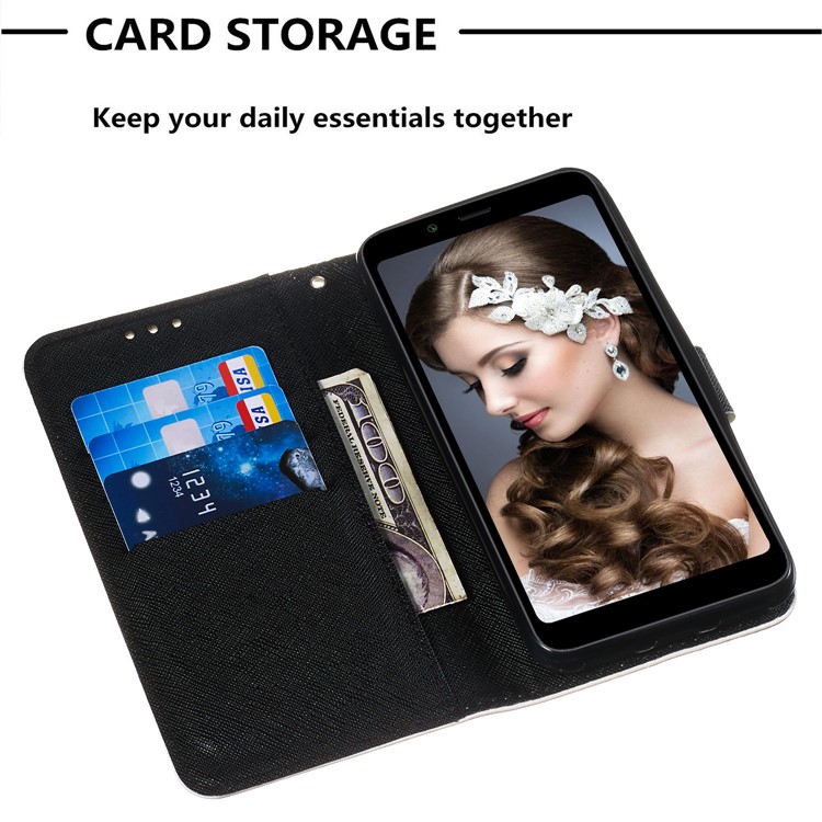 3D Printing Style Leather Phone Shell with Wallet Slot for Xiaomi Redmi 7A - Cool Skull-6