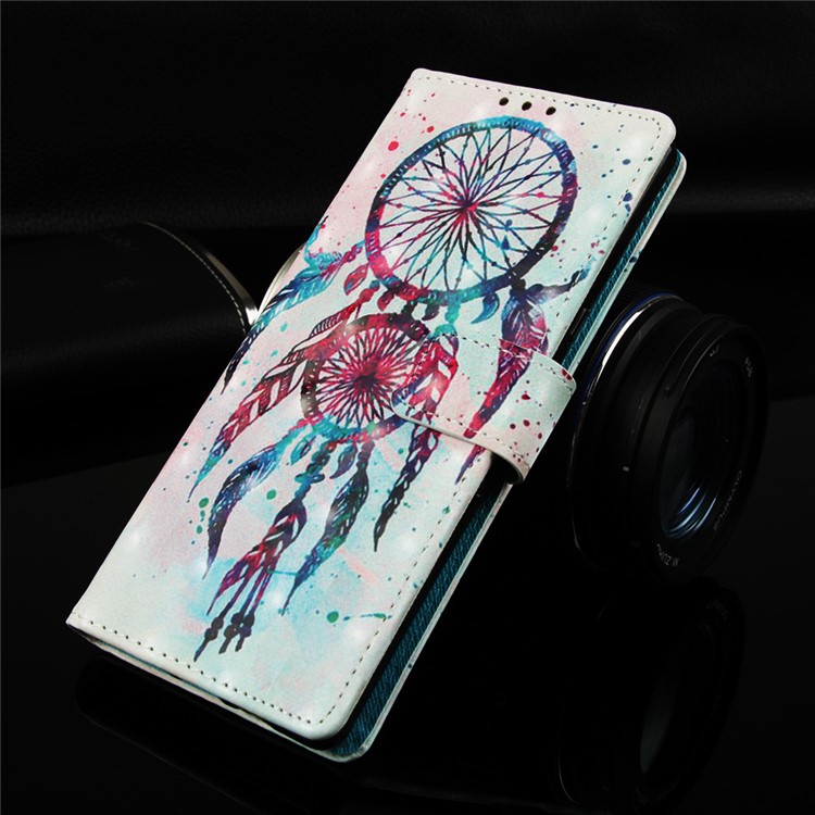 3D Printing Style Leather Phone Shell with Wallet Slot for Xiaomi Redmi 7A - Colorized Dream Catcher-9