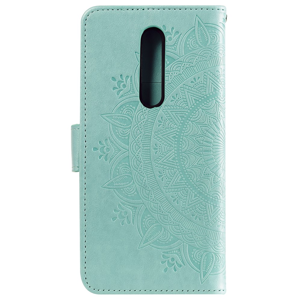 Imprint Flower Leather Wallet Case for Xiaomi Redmi K20 / Mi 9T / Redmi K20 Pro / Mi 9T Pro - Cyan-3