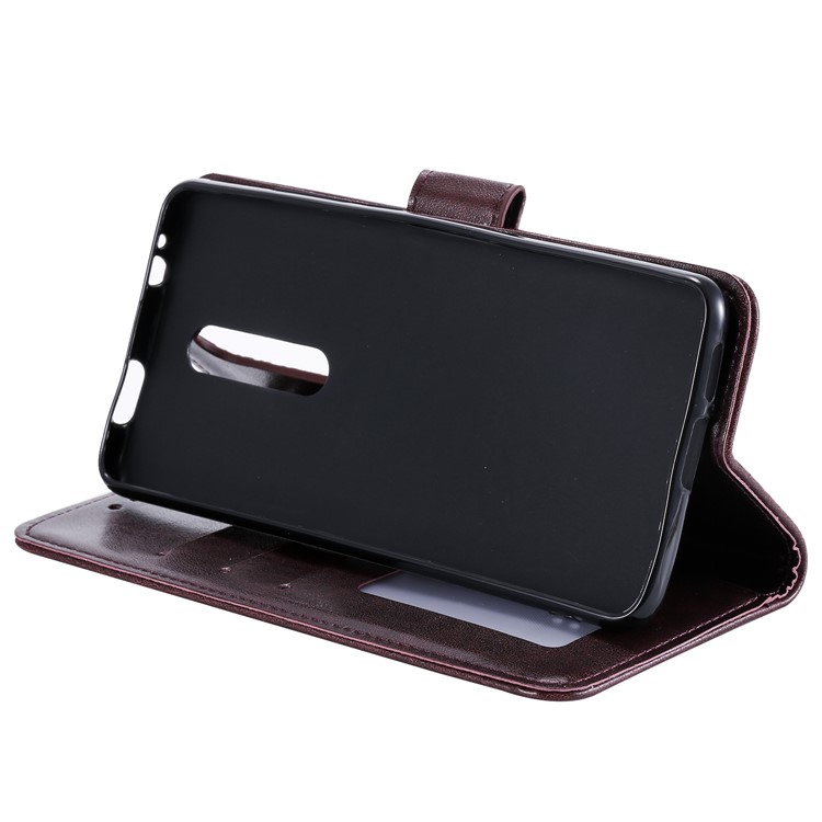 Imprint Flower Leather Wallet Case for Xiaomi Redmi K20 / Mi 9T / Redmi K20 Pro / Mi 9T Pro - Brown-6