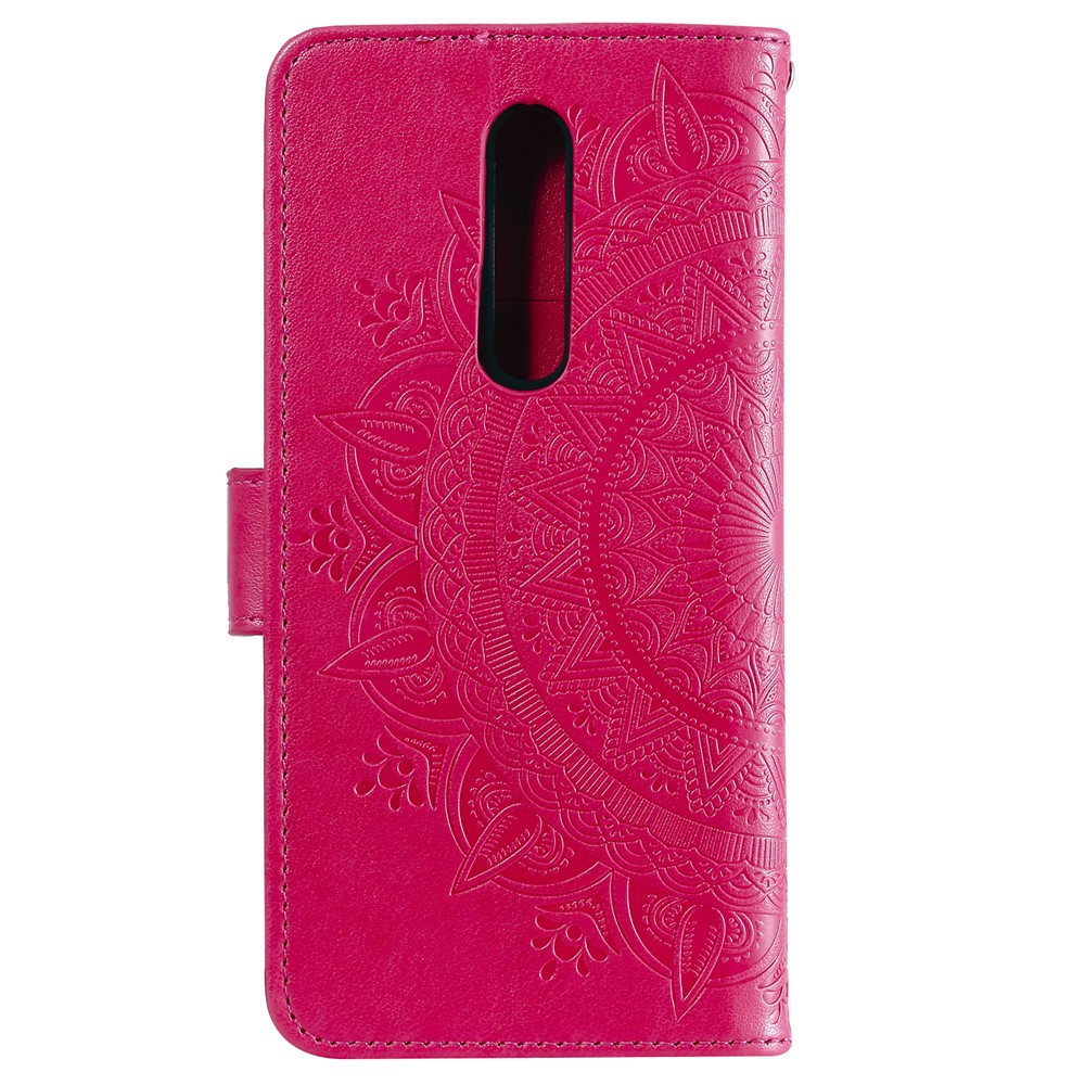 Imprint Flower Leather Wallet Case for Xiaomi Redmi K20 / Mi 9T / Redmi K20 Pro / Mi 9T Pro - Rose-3