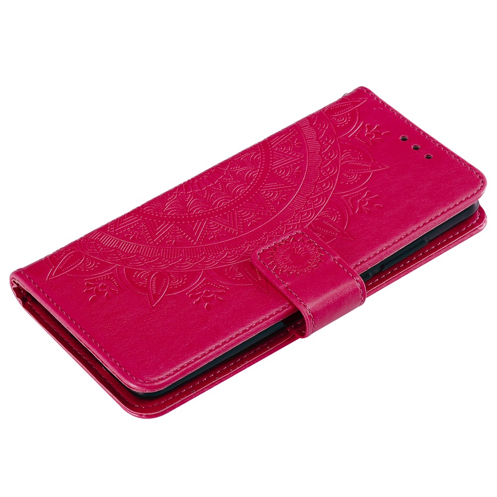 Imprint Flower Leather Wallet Case for Xiaomi Redmi K20 / Mi 9T / Redmi K20 Pro / Mi 9T Pro - Rose-7
