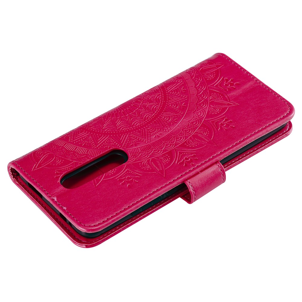 Imprint Flower Leather Wallet Case for Xiaomi Redmi K20 / Mi 9T / Redmi K20 Pro / Mi 9T Pro - Rose-8
