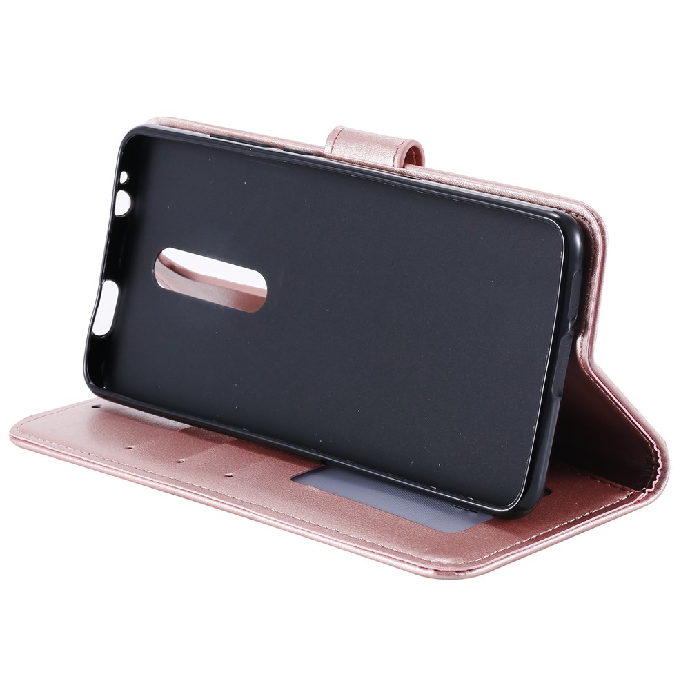 Imprint Flower Leather Wallet Case for Xiaomi Redmi K20 / Mi 9T / Redmi K20 Pro / Mi 9T Pro - Rose Gold-6