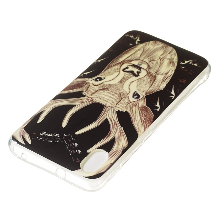 IMD Patterned Luminous TPU Back Phone Shell Case for Xiaomi Redmi 7A - Elk-3