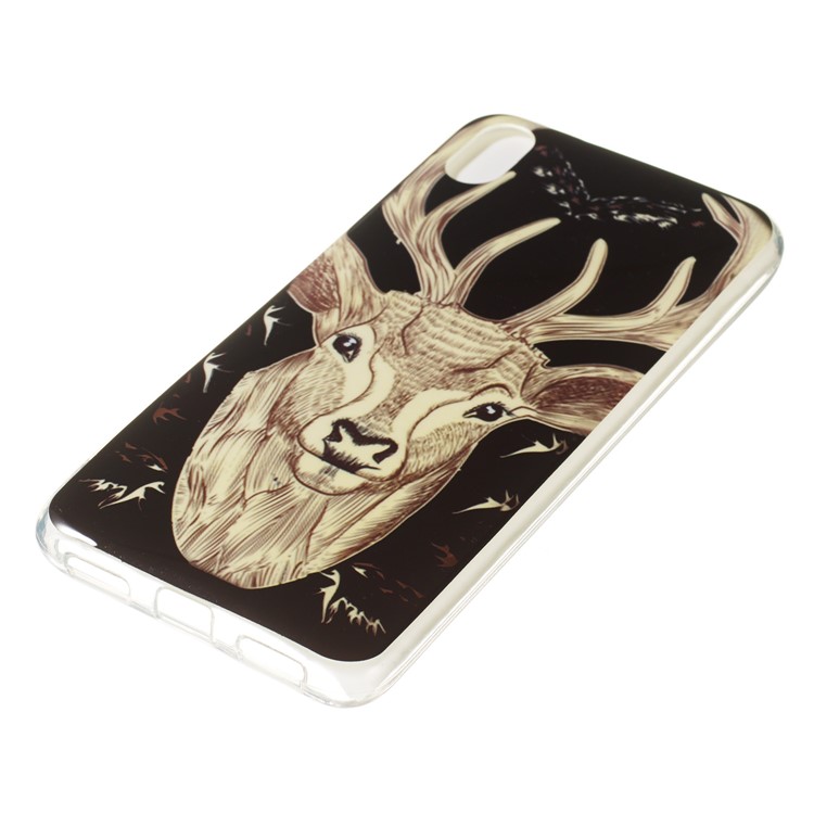IMD Patterned Luminous TPU Back Phone Shell Case for Xiaomi Redmi 7A - Elk-4