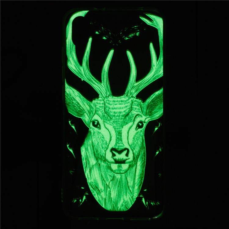 IMD Patterned Luminous TPU Back Phone Shell Case for Xiaomi Redmi 7A - Elk-6