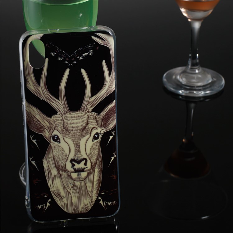 IMD Patterned Luminous TPU Back Phone Shell Case for Xiaomi Redmi 7A - Elk-7