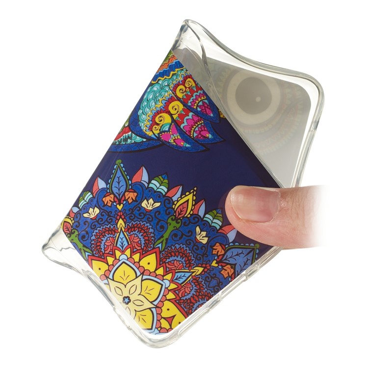 IMD Estampado Luminoso TPU Back Telephel Case Para Xiaomi Redmi 7a - Búho Colorizado-5