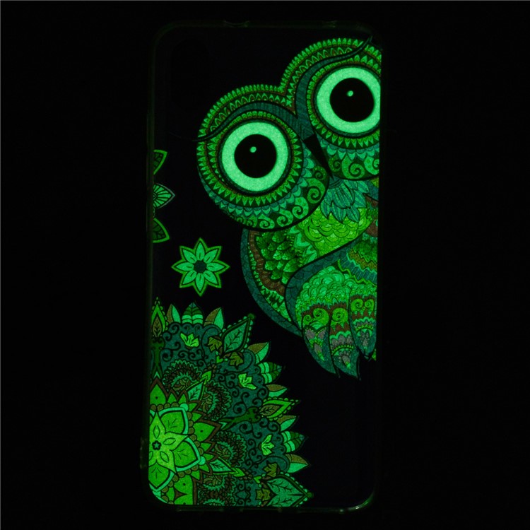 IMD Padrined Luminous Tpu Traseiro Capa de Shell Para Xiaomi Redmi 7a - Coruja Colorida