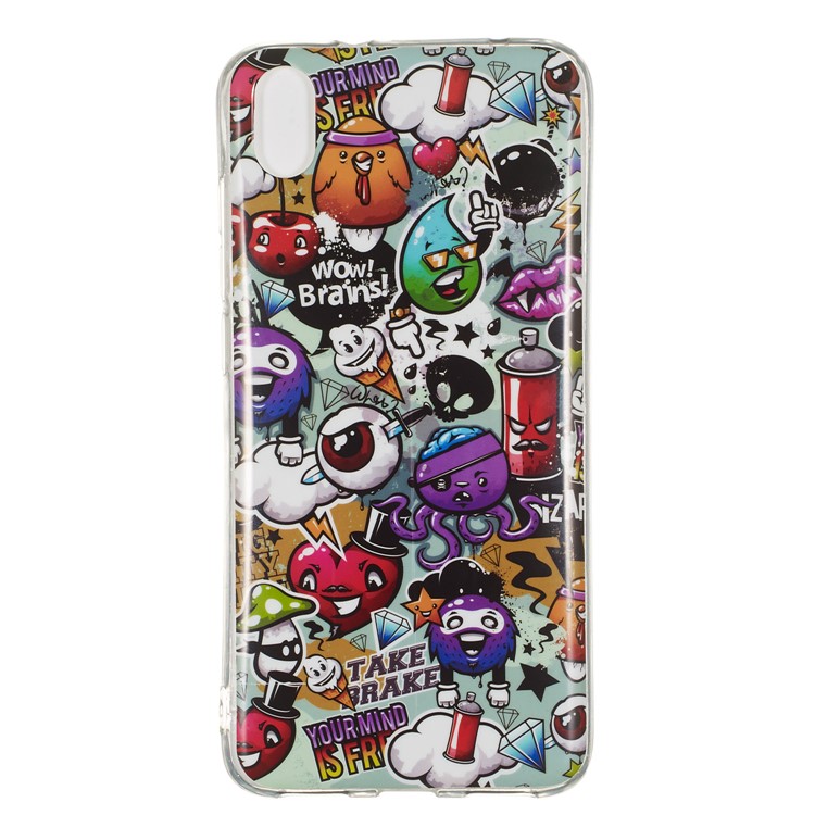 IMD Patterned Luminous TPU Back Phone Shell Case for Xiaomi Redmi 7A - Wow Brains-2
