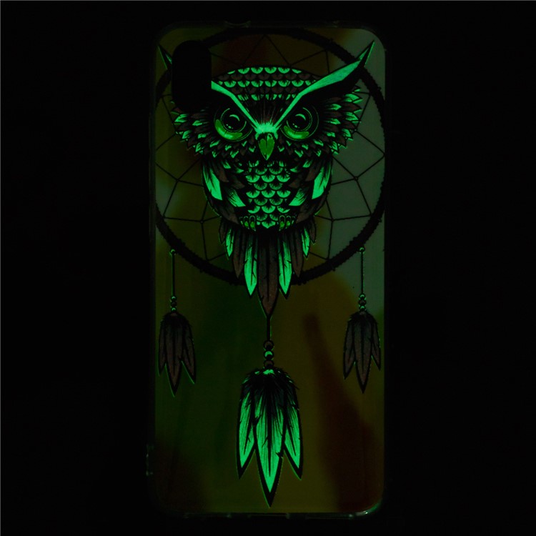 IMD Patterned Luminous TPU Back Phone Shell Case for Xiaomi Redmi 7A - Owl and Dream Catcher-6