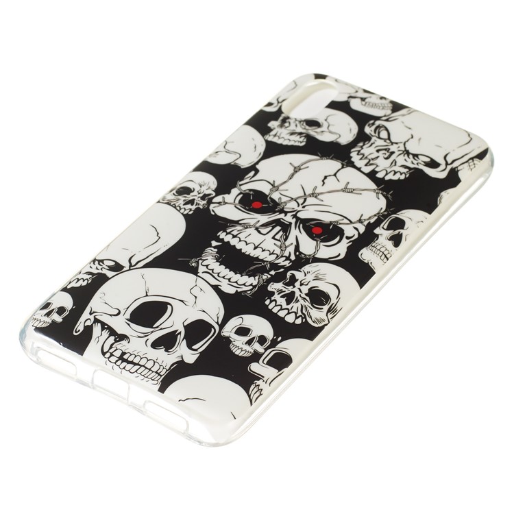 IMD Estampado Luminoso TPU Back Telephel Case Para Xiaomi Redmi 7a - Calaveras