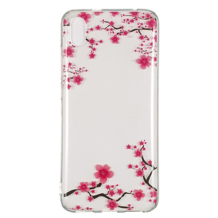 Printing Surface IMD TPU Shell Case for Xiaomi Redmi 7A - Pink Flowers-2