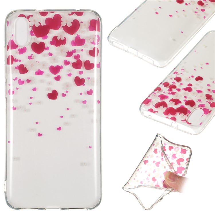 Printing Surface IMD TPU Shell Case for Xiaomi Redmi 7A - Hearts-1