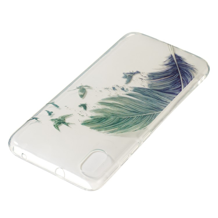 Printing Surface IMD TPU Shell Case for Xiaomi Redmi 7A - Feather Pattern-3