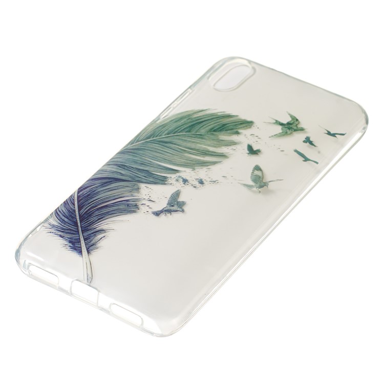 Printing Surface IMD TPU Shell Case for Xiaomi Redmi 7A - Feather Pattern-4