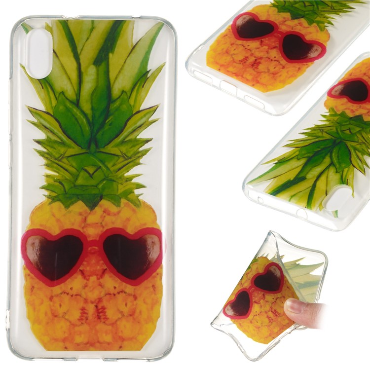Printing Surface IMD TPU Shell Case for Xiaomi Redmi 7A - Pineapple-1