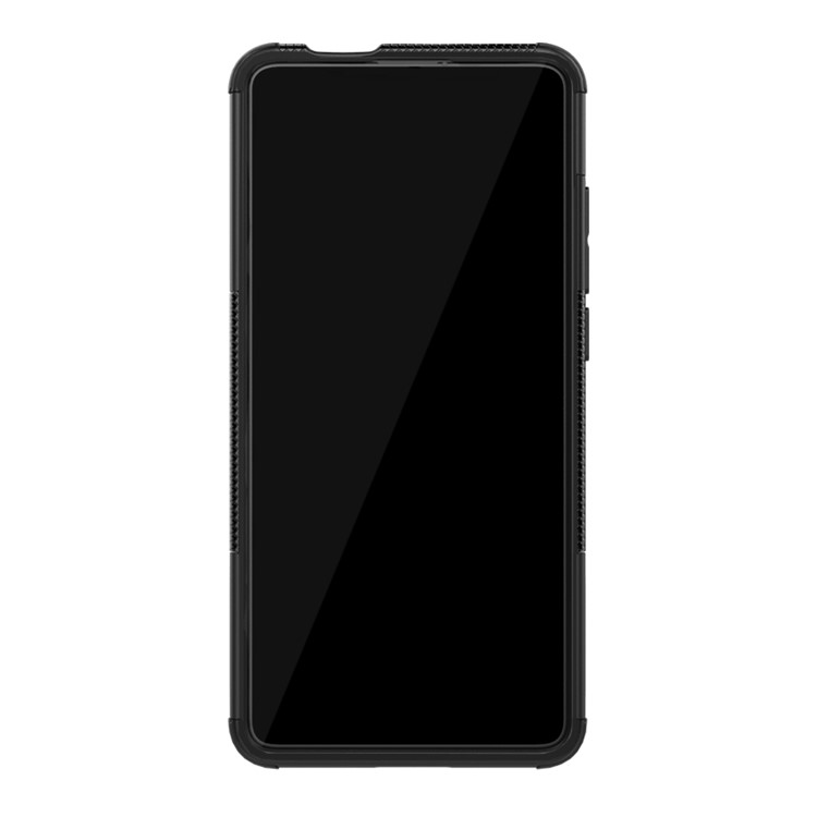 Tyre Pattern PC TPU Hybrid Back Case with Kickstand for Xiaomi Redmi K20/Mi 9T/K20 Pro/Mi 9 Pro - Black-4