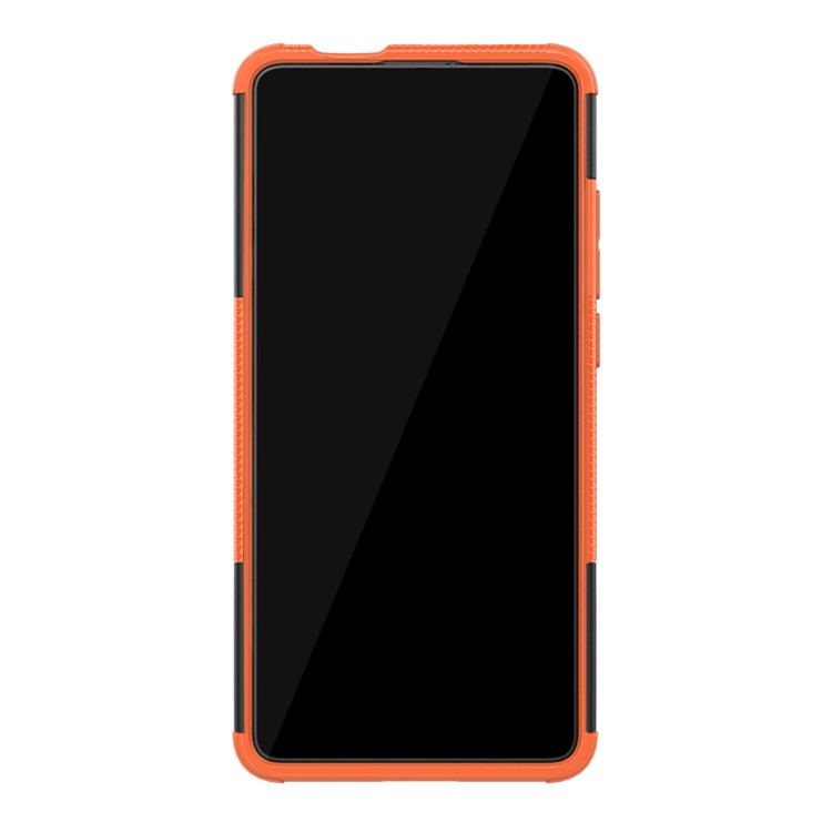 Tyre Pattern PC TPU Hybrid Back Case with Kickstand for Xiaomi Redmi K20/Mi 9T/K20 Pro/Mi 9 Pro - Orange-4