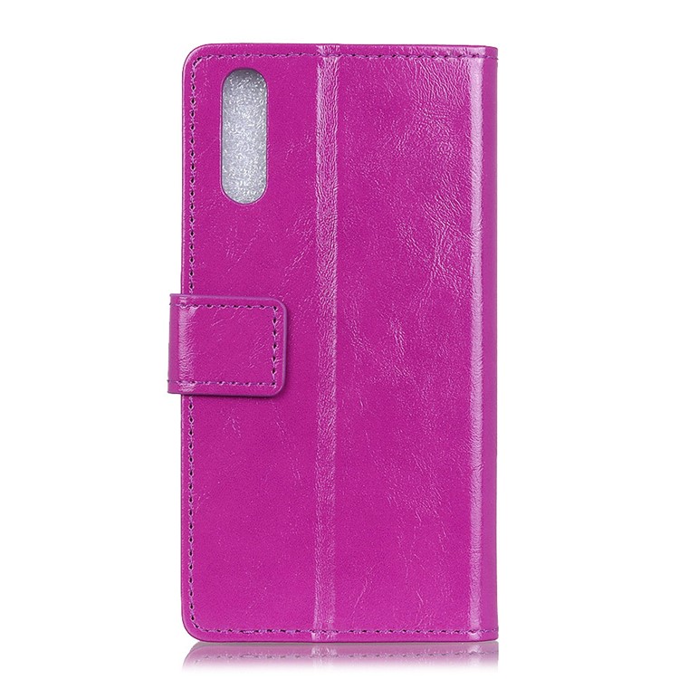 Crazy Horse Skin Leather Wallet Mobile Phone Shell for Xiaomi Mi CC9 / Mi CC9 Meitu Edition/ Mi 9 Lite - Purple-3