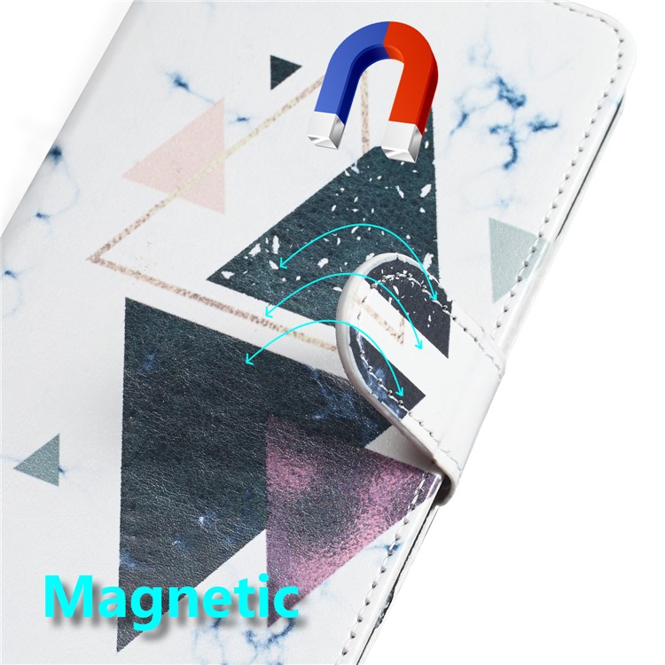 Pattern Printing Leather Wallet Stand Phone Cover for Xiaomi Redmi K20 / K20 Pro / Mi 9T / Mi 9T Pro - Triangle-3